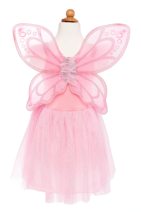 Dress Up - Pink Sequins Butterfly Dress with Wings