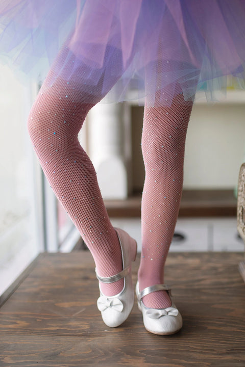 Dress Up - Rhinestone Tights Light Pink