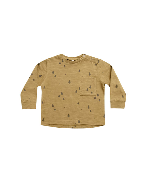 Skater Tee (Long Sleeve) - Trees Gold