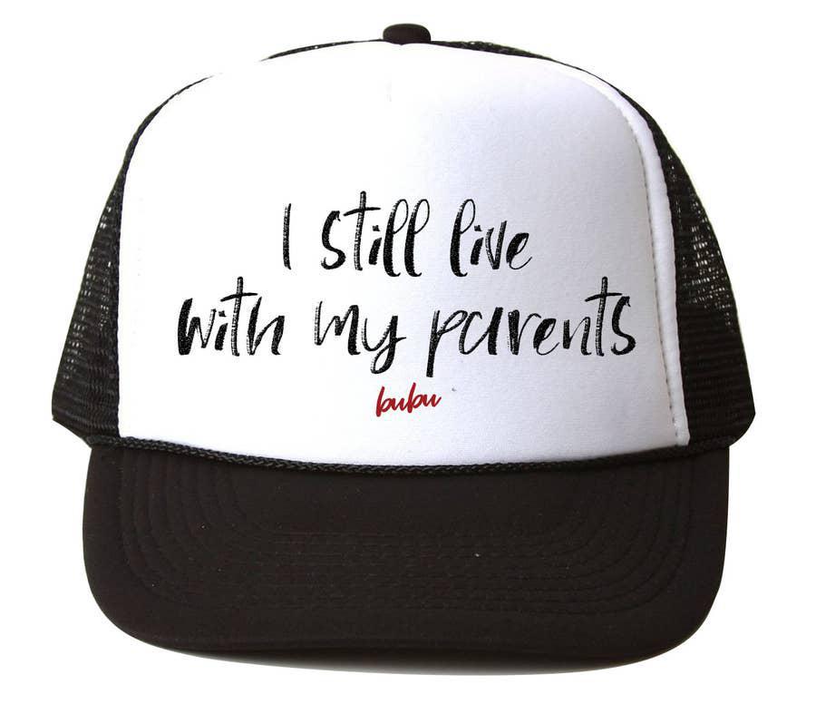 Bubu - I Still Live With My Parents Black/White Trucker Hat