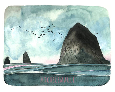 Art Print - Haystack Rock 8"x10"