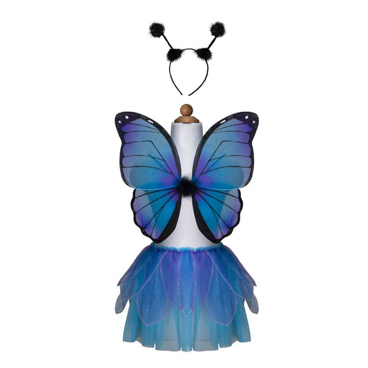 Dress Up - Blue Midnight Butterfly Wings And Tutu