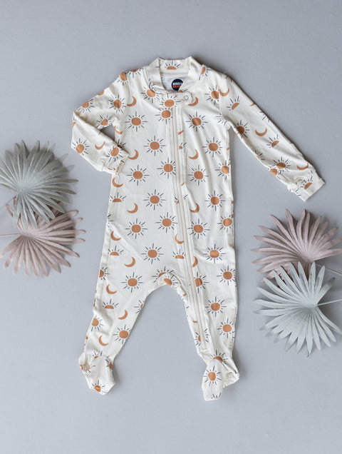 Footie (Zipper) - Boho Sun and Moon Rise