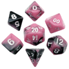 Polyhedral Dice Set - 10mm Mini Dice (Pink & Black)