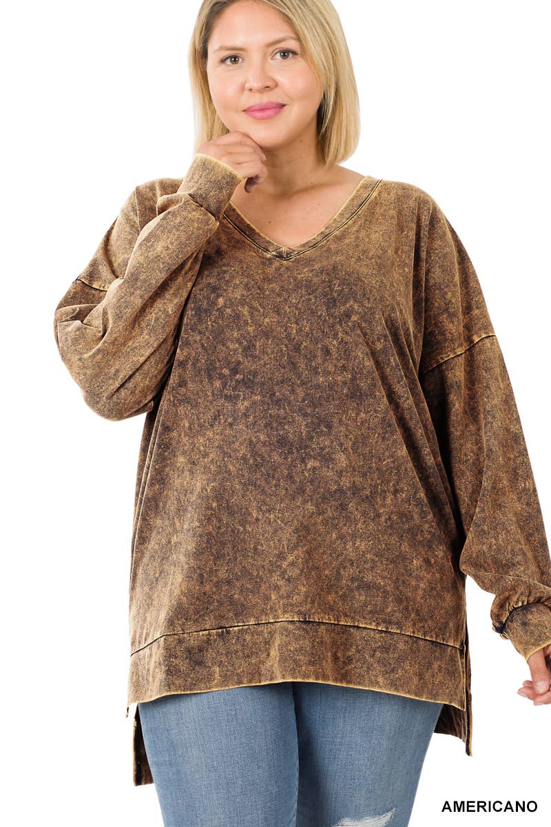 Tunic (Plus Size) - Mineral Wash Americano