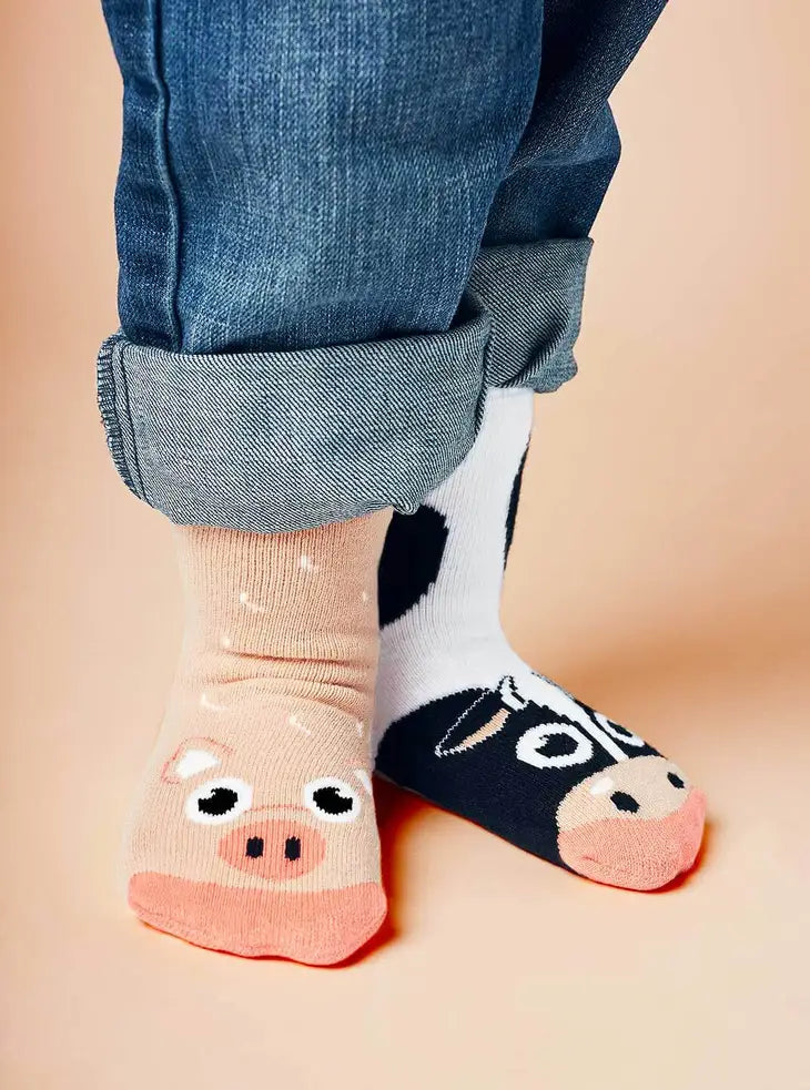 Socks (Kids) - Cow & Pig