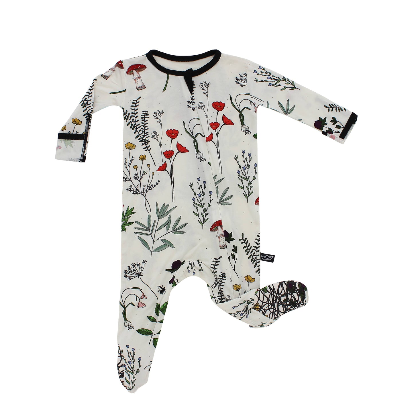 LAST ONE: 18/24 Months - Footie (Zipper) - Botanical