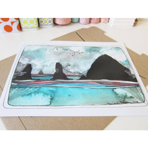 Art Print - Haystack Rock 11" x 14"