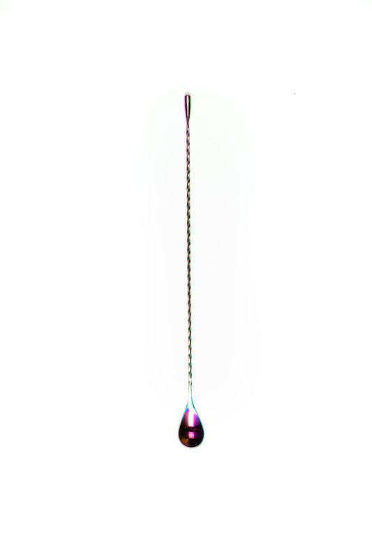 Barspoons - Teardrop Rainbow Chrome (40cm/16" Length)
