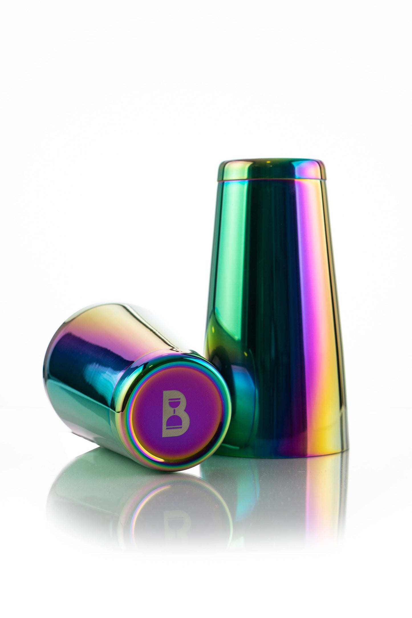 Shaker Tin Set - Weighted (Rainbow Chrome)