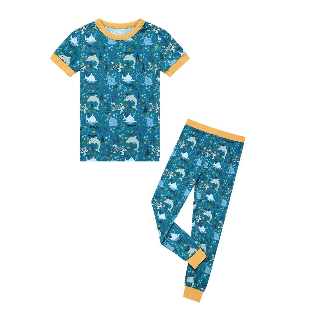 2 Piece Pajama (Short Sleeve) - Ocean Friends