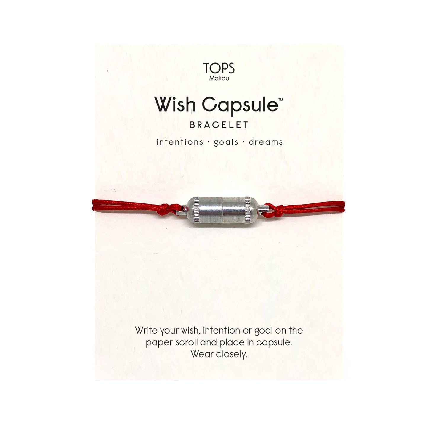 Wish Capsule Bracelet - Silver: Red