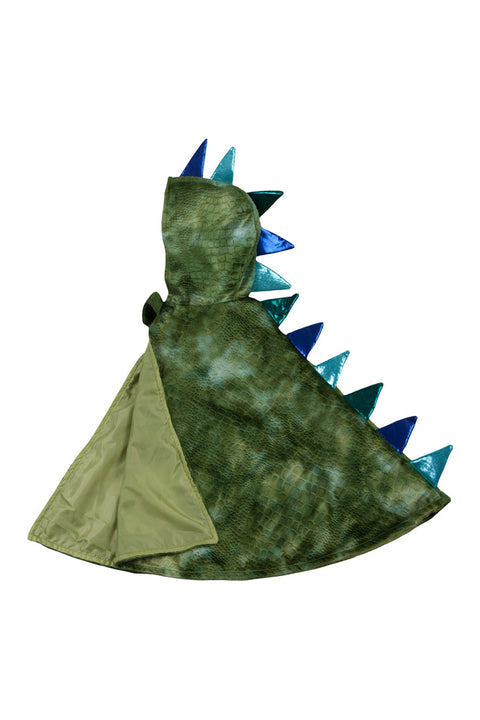Dress Up - Dragon Cape with Hood Green/Blue Spikes