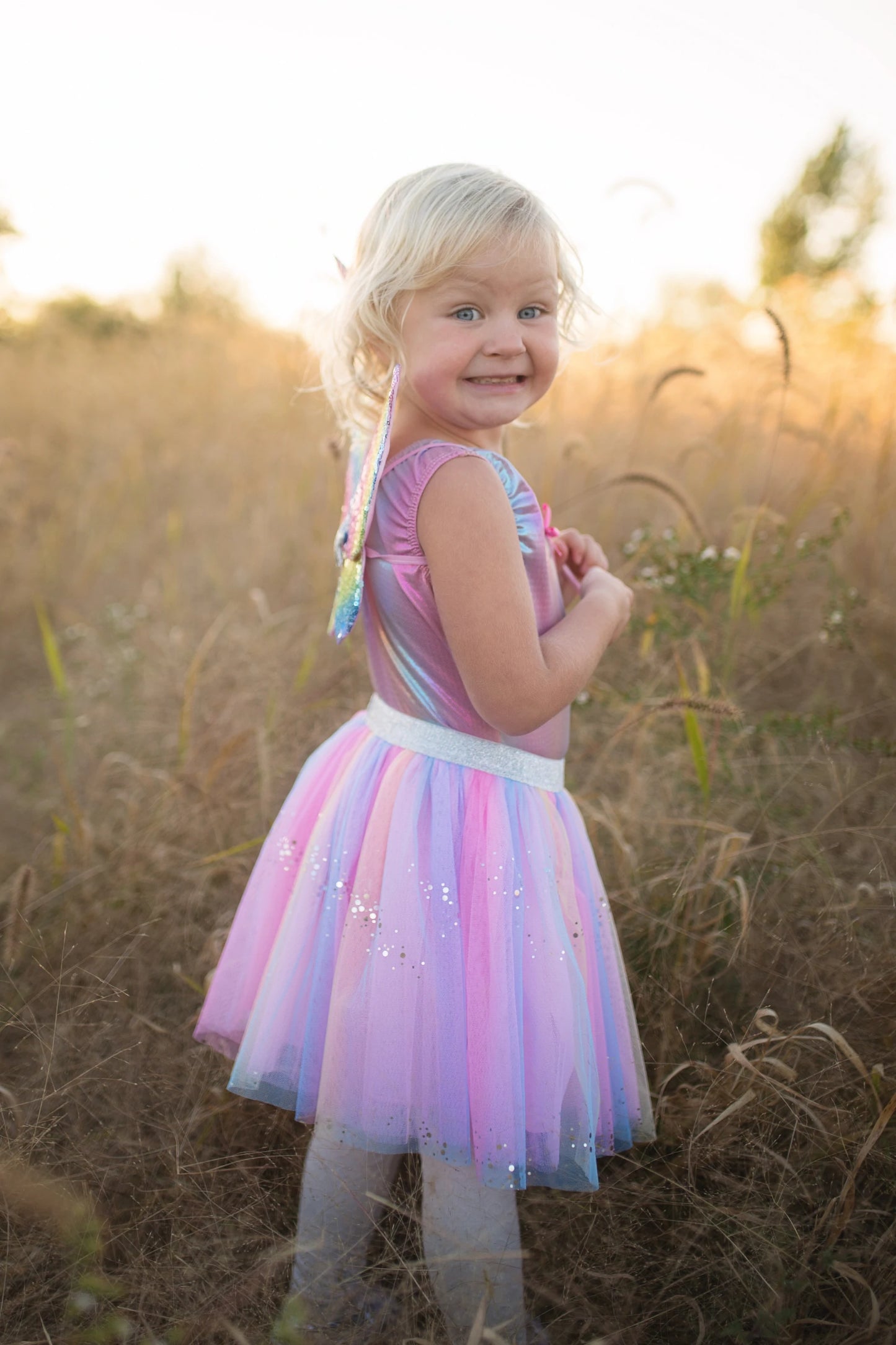 Dress Up - Rainbow Sequin Skirt, Wings & Wand