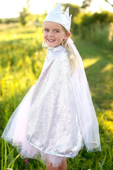 Dress Up - Silver Sequins Reversible Cape