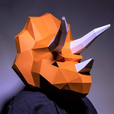 3D Papercraft - Triceratops Mask
