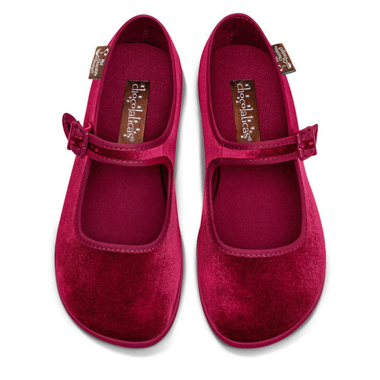 Women's Shoe - Chocolaticas® Red Wine Mary Jane Flat