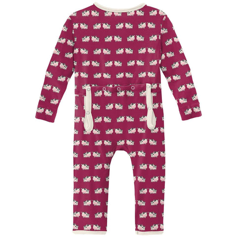 Coverall (Snaps/Zipper) - Berry Cow