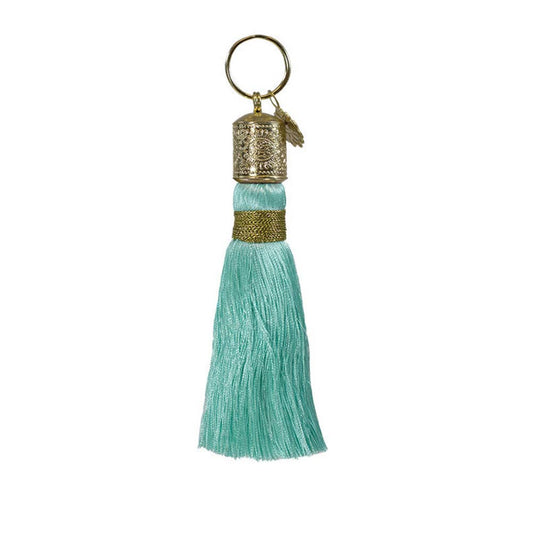 Keychain - Tassel Teal Waters