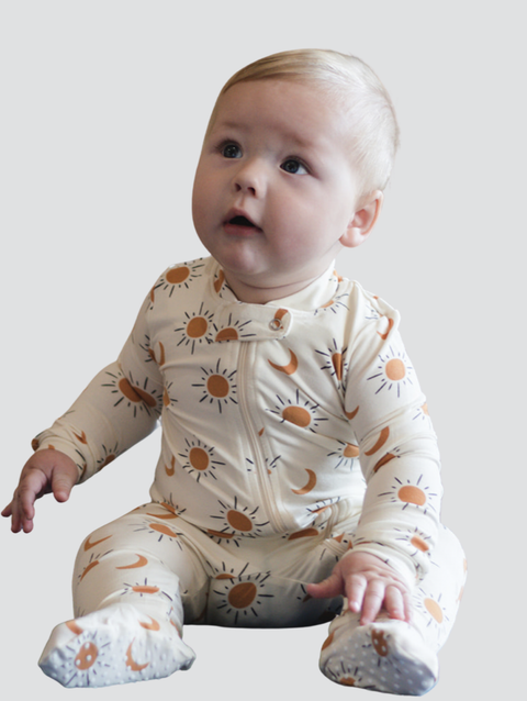 Footie (Zipper) - Boho Sun and Moon Rise