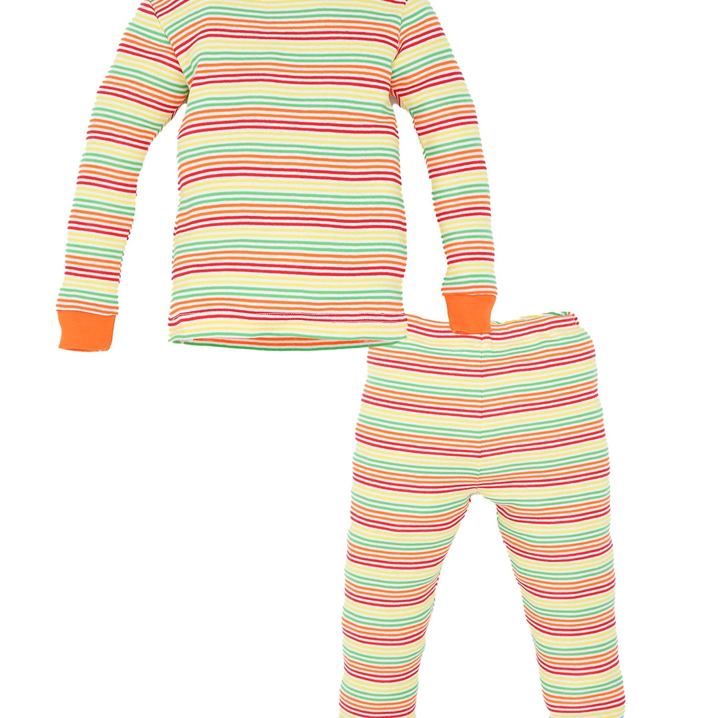 2 Piece Pajama (Long Sleeve) - Veggie Stripe