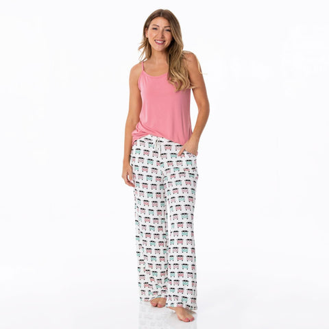 Women's Cami & Lounge Pant Pajama Set - Natural Vintage Vans