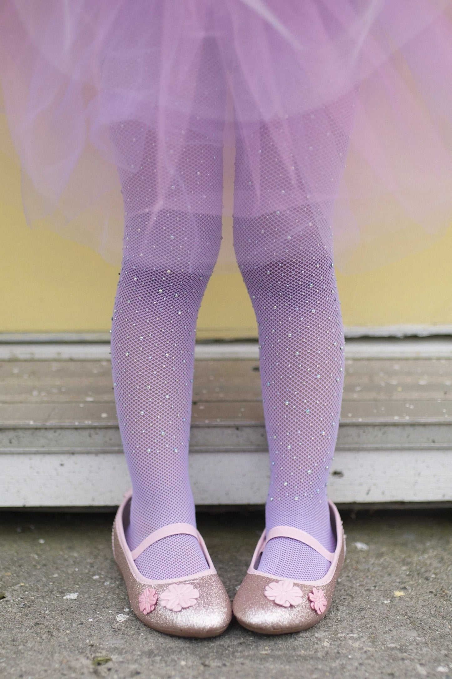 Dress Up - Rhinestone Tights Lilac