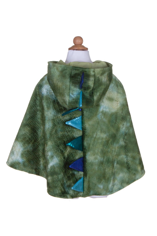 Dress Up - Dragon Cape with Hood Green/Blue Spikes