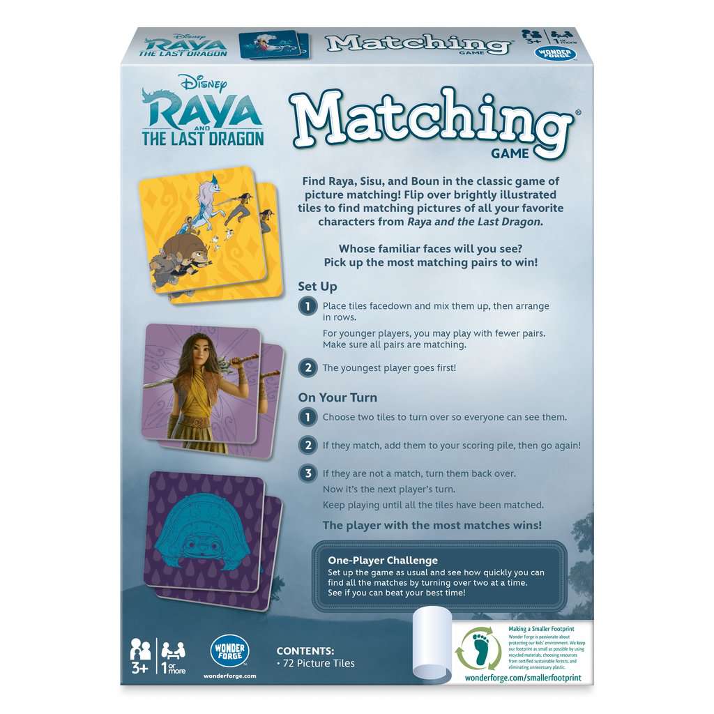 Matching Game - Disney's Raya & The Last Dragon