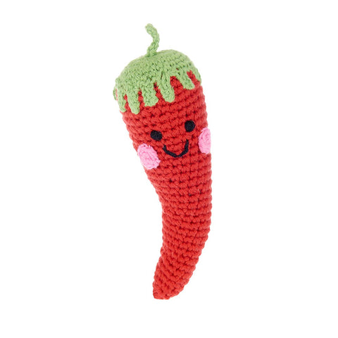 Yarn Rattle - Friendly Red Chili
