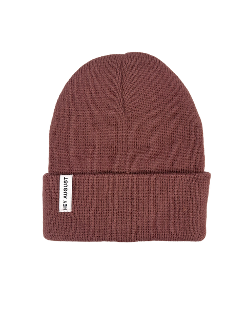Beanie - Knit Cuff (Mauve)