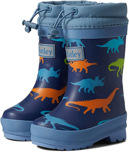 Rain Boots (Sherpa Lined) - Dino Silhouettes
