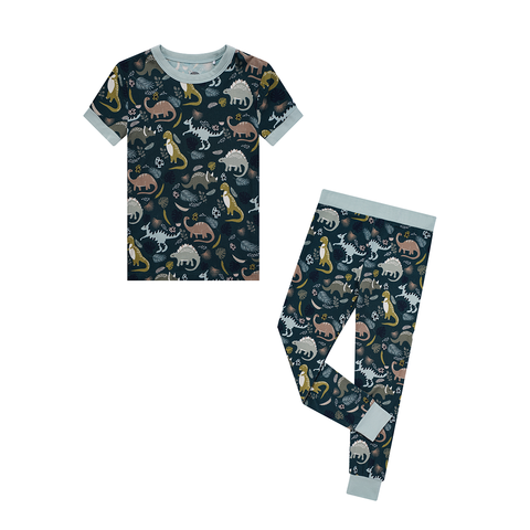 2 Piece Pajama (Short Sleeve) - Prehistoric Friends