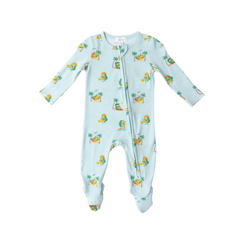 Footie (Zipper) - Beach Avocados