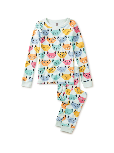 Last One- Size 2T: 2 Piece Pajama (Long Sleeve) - Origami Cats