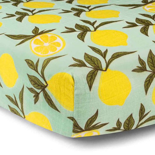 Fitted Crib Sheet (Organic) - Lemon