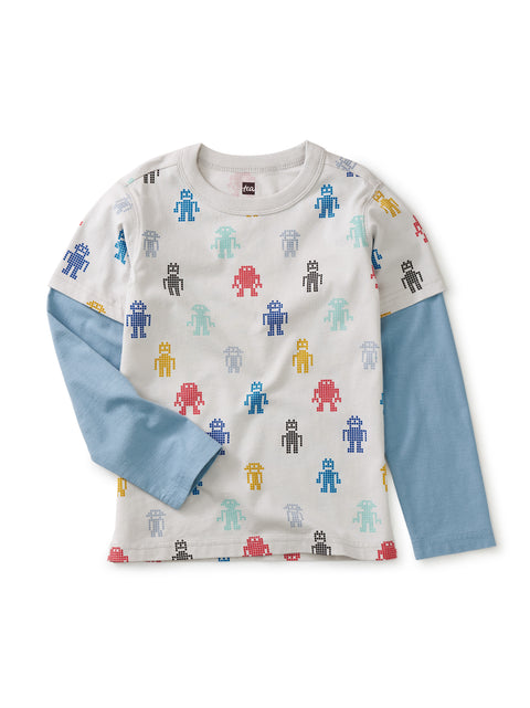 Layered Tee (Long Sleeve) - Pixel Robots