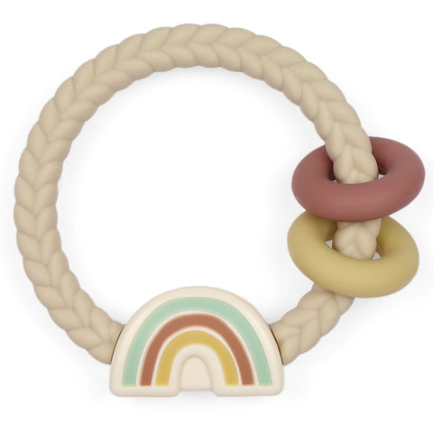 Teether - Ritzy Rattle Rainbow Neutral
