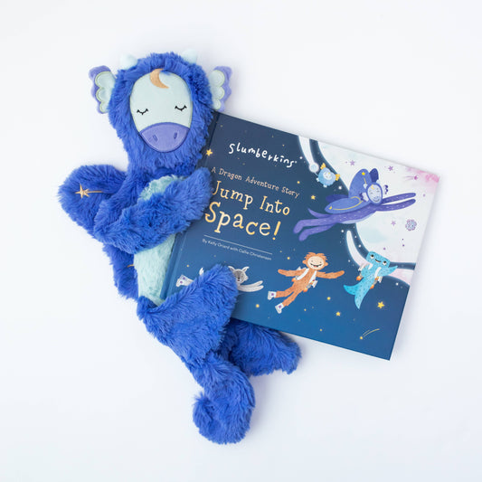 Slumberkins - Dragon Snuggler + Jump Into Space Hardcover Book