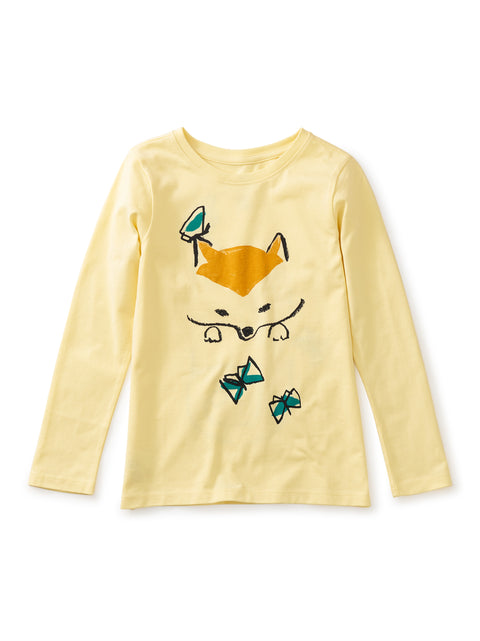 Graphic Tee (Long Sleeve) - Shiba Inu Butterfly