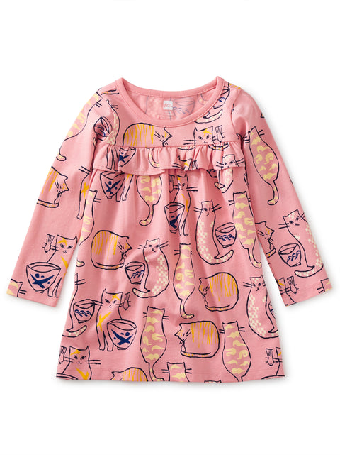 Ruffle Empire Baby Dress - Cat Cafe