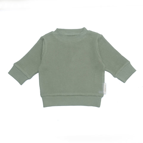 Organic Waffle Sweater - Bonjour
