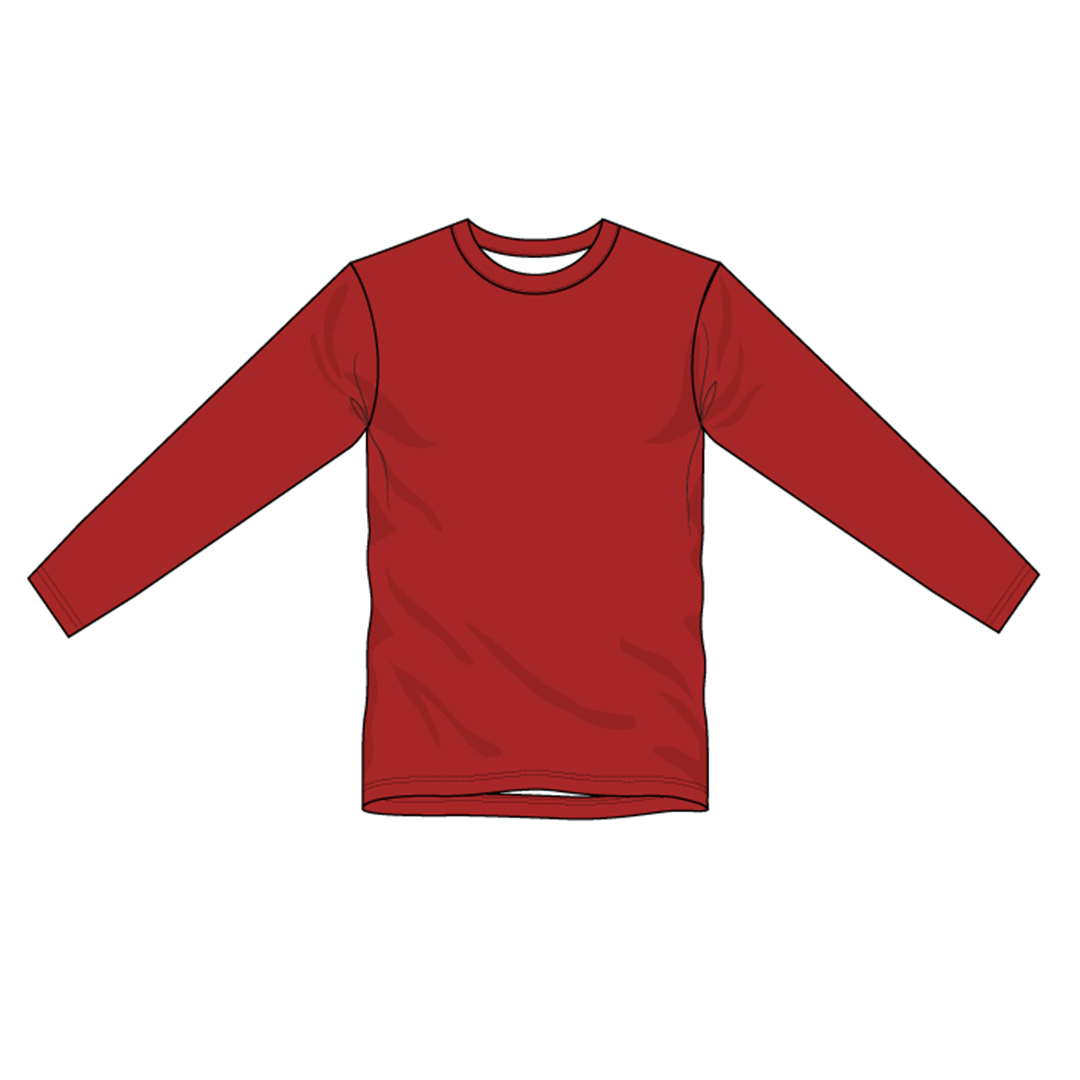 Men's Shirt (Long Sleeve) - Fire Engine Red
