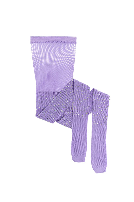 Dress Up - Medias con diamantes de imitación color lila