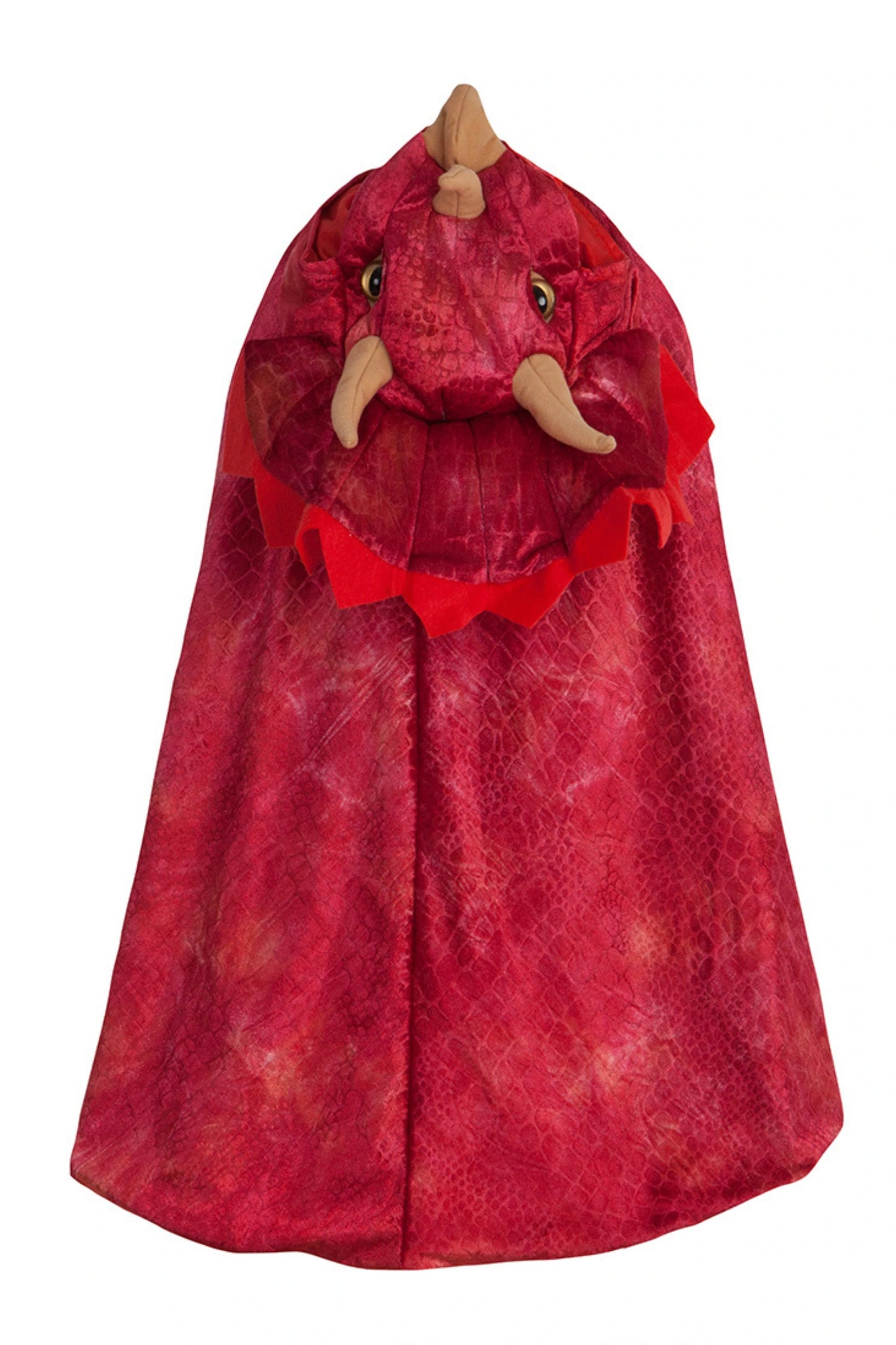Dress Up - Triceratops Cape with Hood (Red)