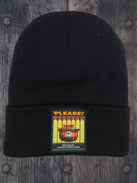 Beanie Hat - Smokey The Bear Black