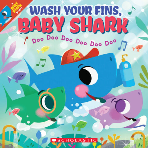Book (Paperback) -  Wash Your Fins, Baby Shark!