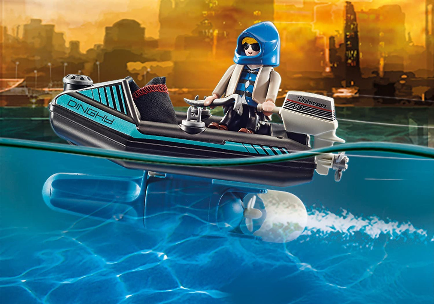 Playmobil - Police Jetpack With Boat