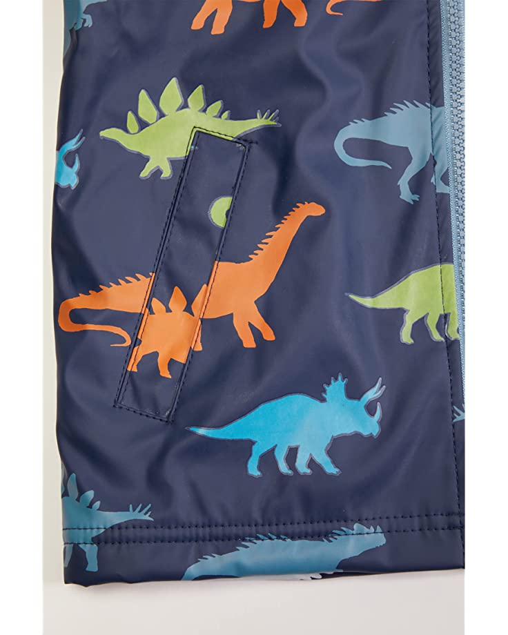Color Changing Raincoat - Dino Silhouettes (Sherpa Lined)