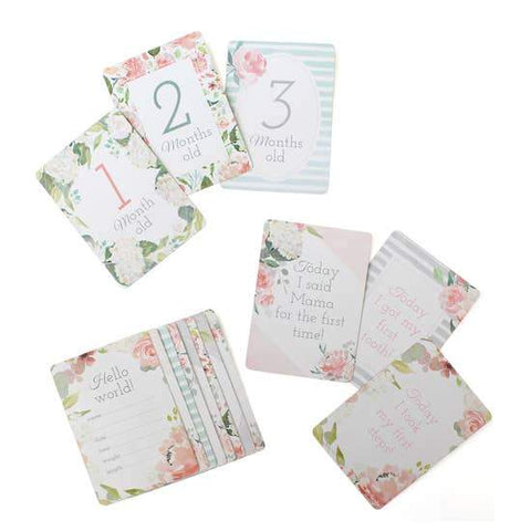 Tarjetas de doble cara Milestone - Floral